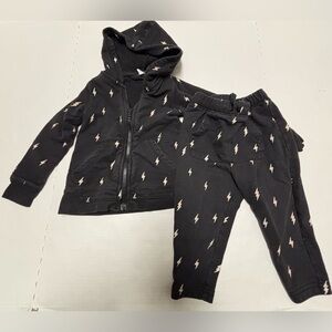Tea collection sweatsuit set, lightning bolts, size 18-24m